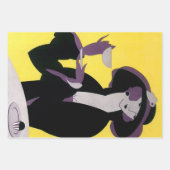 ヴィンテージエレガント女性アフタヌーンティーパーティー ラッピングペーパーシート (正面2)