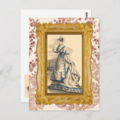 ヴィンテージエレガント婦人 ポストカード (正面/裏面)