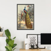 ヴィンテージエレガント孔雀の木のポスター ポスター (ホームオフィス)