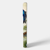 ヴィンテージエレガント孔雀フェザーアールヌーボー名 Case-Mate iPhoneケース (裏面 / 左)