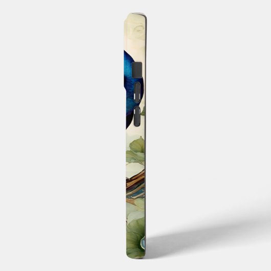 ヴィンテージエレガント孔雀フェザーアールヌーボー名 Case-Mate iPhoneケース (裏面 / 左)