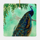 ヴィンテージエレガント孔雀作品 セラミックオーナメント (裏面)