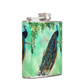 ヴィンテージエレガント孔雀作品 フラスク (右)