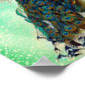 ヴィンテージエレガント孔雀作品 ポスター (角)