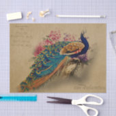 ヴィンテージエレガント孔雀 薄葉紙 (クラフト)