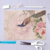 ヴィンテージエレガント孔雀 薄葉紙 (クラフト)