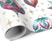 ヴィンテージエレガント宝石クリスマスオーナメント ラッピングペーパー (ロールコーナー)