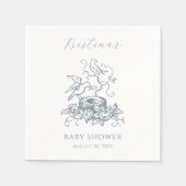 ヴィンテージエレガント巣ベビーシャワー スタンダードカクテルナプキン (正面)