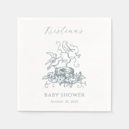 ヴィンテージエレガント巣ベビーシャワー スタンダードカクテルナプキン