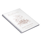 ヴィンテージエレガント巣ベビーシャワー ノートブック (右側)