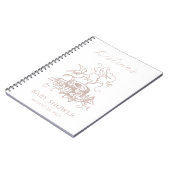 ヴィンテージエレガント巣ベビーシャワー ノートブック (左側)