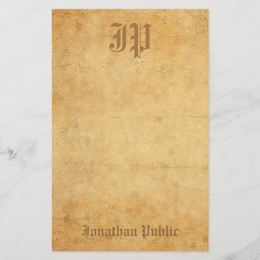 ヴィンテージエレガント手書きモノグラムクールテンプレート (正面)