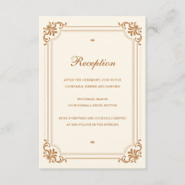 ヴィンテージエレガント披露宴銅アイボリー結婚ズ エンクロージャーカード