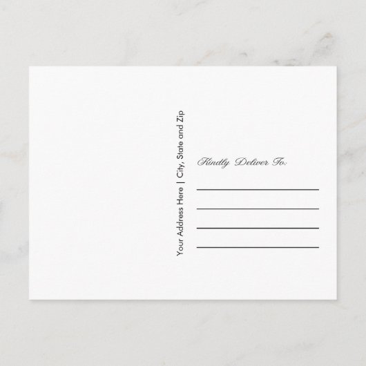 ヴィンテージエレガント日付のポストカ結婚ードを保存 案内ポストカード (裏面)