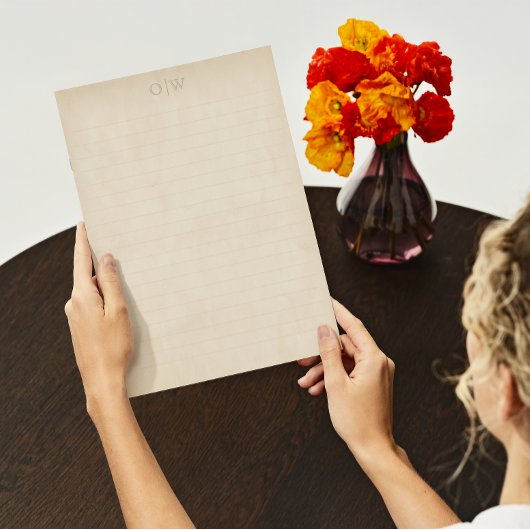 ヴィンテージエレガント旧紙イニシャル横書き