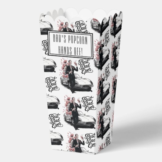 ヴィンテージエレガント最高のパパエバーレーベルパパポップコーン フェイバーボックス (正面)