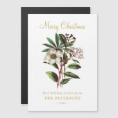 ヴィンテージエレガント植物性クリスマスバラ花 (正面/裏面)