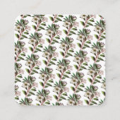 ヴィンテージエレガント植物性クリスマスバラ花 エンクロージャーカード (裏面)