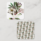 ヴィンテージエレガント植物性クリスマスバラ花 エンクロージャーカード (正面/裏面)