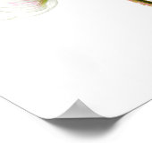 ヴィンテージエレガント植物性プリントクリスマスバラ ポスター (角)