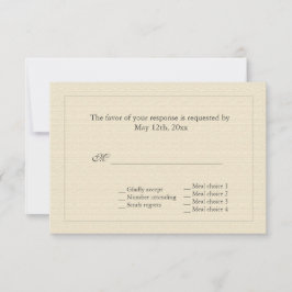 ヴィンテージエレガント植物性ホワイトリリ結婚ーRSVP 出欠カード