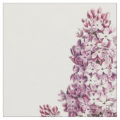 ヴィンテージエレガント植物紫薄紫花 ファブリック (クローズアップ)