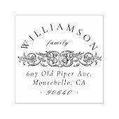 ヴィンテージエレガント植物群差出人住所 セルフインキングスタンプ (デザイン)