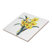 ヴィンテージエレガント植物花イエローダフォジル タイル (側面)