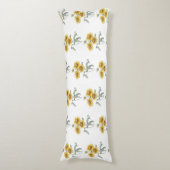 ヴィンテージエレガント植物芸術イエローサンフラワー ボディピロー (正面縦)
