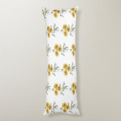 ヴィンテージエレガント植物芸術イエローサンフラワー ボディピロー (裏面 (縦))