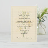 ヴィンテージエレガント植物芸術ホワイトリリ結婚ス 招待状 (スタンド正面)