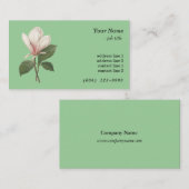 ヴィンテージエレガント植物芸術マグノリア花 名刺 (正面/裏面)