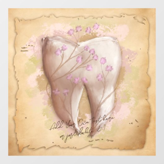 ヴィンテージエレガント歯科医師歯科助手ギフト ウィンドウサイン (シート)