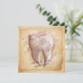 ヴィンテージエレガント歯科医師歯科助手ギフト 招待状 (スタンド正面)