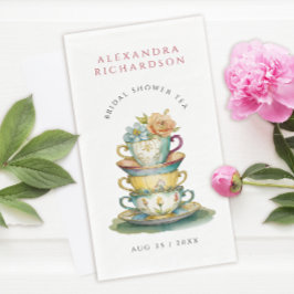 ヴィンテージエレガント水彩ブライダルシャワー茶パーティー