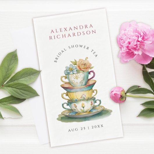 ヴィンテージエレガント水彩ブライダルシャワー茶パーティー