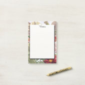 ヴィンテージエレガント水彩ワイルドフラワー ポストイット (デスク上)