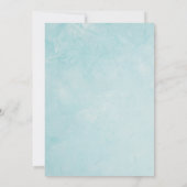 ヴィンテージエレガント水彩青フローラ結婚ズ 招待状 (裏面)