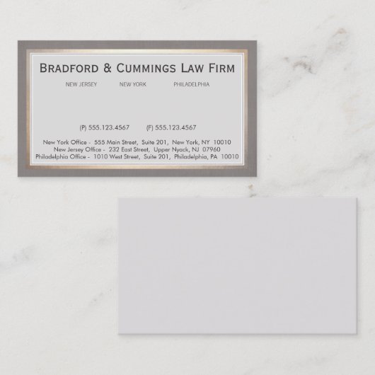 ヴィンテージエレガント法律事務所弁護士 名刺 (正面/裏面)