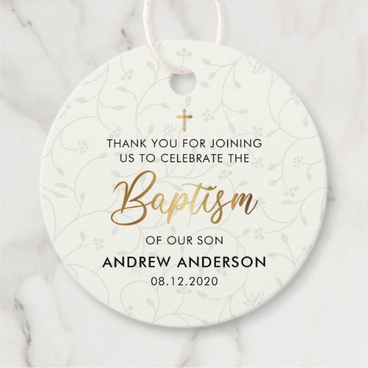 ヴィンテージエレガント洗礼 フェイバータグ (正面)