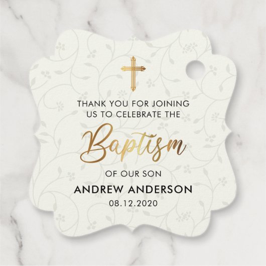 ヴィンテージエレガント洗礼 フェイバータグ (裏面)