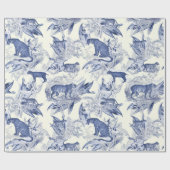 ヴィンテージエレガント熱帯性タイガーブルートイレパターン ラッピングペーパー (フラット)