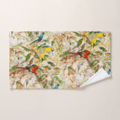 ヴィンテージエレガント熱帯鳥のオウムがピロを投げる バスタオルセット (ハンドタオル)