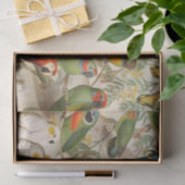 ヴィンテージエレガント熱帯鳥のオウムの切り離し 薄葉紙 (ギフト)