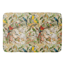 ヴィンテージエレガント熱帯鳥のオウム バスマット