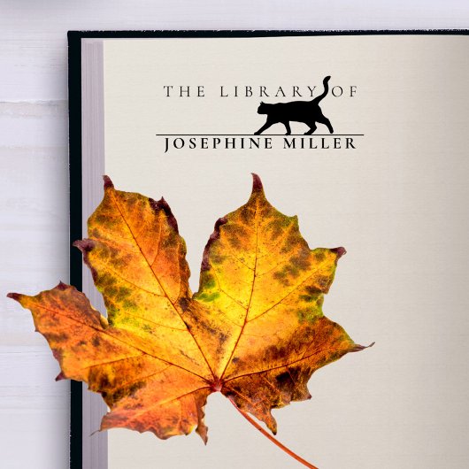 ヴィンテージエレガント猫名前をカスタムする図書 セルフインキングスタンプ