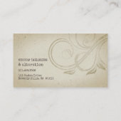 ヴィンテージエレガント理髪師 名刺 (裏面)