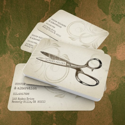 ヴィンテージエレガント理髪師 名刺