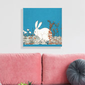 ヴィンテージエレガント白うさぎ キャンバスプリント (インサイチュ (リビング))