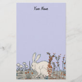 ヴィンテージエレガント白うさぎ 便箋 (正面)